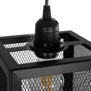 glo-204-0181-204_0181_9 GLOBOSTAR® JAULA 204-0181 ΜΟΝΤΕΡΝΟ ΚΡΕΜΑΣΤΟ ΦΩΤΙΣΤΙΚΟ ΟΡΟΦΗΣ ΜΟΝΟΦΩΤΟ 1 X E27 AC 220-240V IP20 ΜΑΥΡΟ - Μ16 X Π16 X Υ16CM