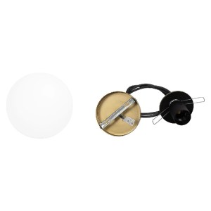 glo-204-0195-204_0195_10 GLOBOSTAR® GLOBIDIO 204-0195 ΜΟΝΤΕΡΝΟ ΚΡΕΜΑΣΤΟ ΦΩΤΙΣΤΙΚΟ ΟΡΟΦΗΣ ΜΕ ΝΤΟΥΙ 1 X E27 AC 220-240V IP20 - ΧΡΥΣΟ & ΛΕΥΚΟ - Μ15 X Π15 X Υ15CM