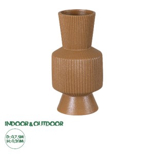 glo-20469-20469_0 GLOBOSTAR® ARTIFICIAL GARDEN AMALFI 20469 ΠΗΛΙΝΟ ΚΕΡΑΜΙΚΟ ΚΑΣΠΩ ΓΛΑΣΤΡΑ - FLOWER POT ΚΕΡΑΜ