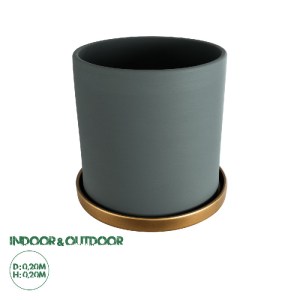 glo-20495-20495_0 GLOBOSTAR® ARTIFICIAL GARDEN NAPOLI 20495 ΔΙΑΚΟΣΜΗΤΙΚΟ ΚΕΡΑΜΙΚΟ ΚΑΣΠΩ ΓΛΑΣΤΡΑ - FLOWER POT