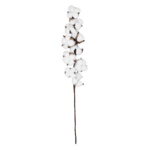 glo-20559-20559_2 GLOBOSTAR® ARTIFICIAL GARDEN COTTON BRANCH 20559 ΤΕΧΝΗΤΟ ΔΙΑΚΟΣΜΗΤΙΚΟ ΚΛΑΔΙ ΒΑΜΒΑΚΙ Y55CM