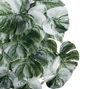 glo-20609-20609_3 GLOBOSTAR® ARTIFICIAL GARDEN ALBINO MONSTERA HANGING PLANT 20609 - ΤΕΧΝΗΤΟ ΔΙΑΚΟΣΜΗΤΙΚΟ ΚΡ
