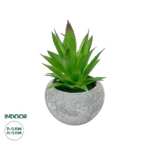 glo-21037-21037_0 GLOBOSTAR® ARTIFICIAL GARDEN SUCCULENT ALOE POTTED PLANT 21037 ΔΙΑΚΟΣΜΗΤΙΚΟ ΦΥΤΟ ΑΛΟΗ Φ10 