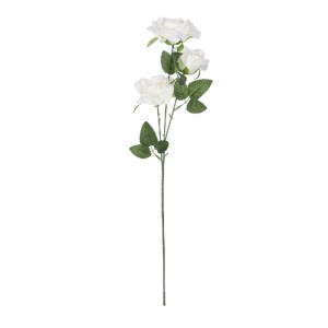 glo-21138-21138_2 GLOBOSTAR® ARTIFICIAL GARDEN WHITE ROSE BRANCH 21138 ΤΕΧΝΗΤΟ ΔΙΑΚΟΣΜΗΤΙΚΟ ΚΛΑΔΙ ΛΕΥΚΟ ΤΡΙΑ
