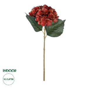 glo-21174-21174_0 GLOBOSTAR® ARTIFICIAL GARDEN RED HYDRANGEA BRANCH 21174 ΤΕΧΝΗΤΟ ΔΙΑΚΟΣΜΗΤΙΚΟ ΚΛΑΔΙ ΟΡΤΑΝΣΙ