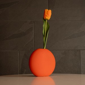 glo-21291-21291_7 GLOBOSTAR® ARTIFICIAL GARDEN CINNAMON 21291 ΔΙΑΚΟΣΜΗΤΙΚΟ ΚΕΡΑΜΙΚΟ ΒΑΖO ΠΟΡΤΟΚΑΛΙ Π15 X Μ15 X Υ14CM