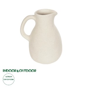 glo-21506-21506_00 GLOBOSTAR® ARTIFICIAL GARDEN ARMENOVILLE 21506 ΔΙΑΚΟΣΜΗΤΙΚΟ ΚΕΡΑΜΙΚΟ ΒΑΖO ΜΠΕΖ Μ18 X Π15 X Υ22 CM