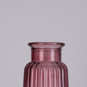 glo-35604-35604_4 GLOBOSTAR® LAYLA 35604 ΔΙΑΚΟΣΜΗΤΙΚΟ ΒΑΖΟ ΓΥΑΛΙΝΟ ΜΩΒ Φ11 X Υ22CM