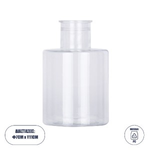 glo-35608-35608_0 GLOBOSTAR® GRACE 35608 ΔΙΑΚΟΣΜΗΤΙΚΟ ΒΑΖΟ ΠΛΑΣΤΙΚΟ ΔΙΑΦΑΝΟ Φ7 X Υ11CM
