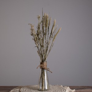 glo-35615-35615_4 GLOBOSTAR® LUCY 35615 ΔΙΑΚΟΣΜΗΤΙΚΟ ΒΑΖΟ ΓΥΑΛΙΝΟ ΔΙΑΦΑΝΟ ΜΕ ΣΧΟΙΝΙ Φ7.8 X Υ18.2CM