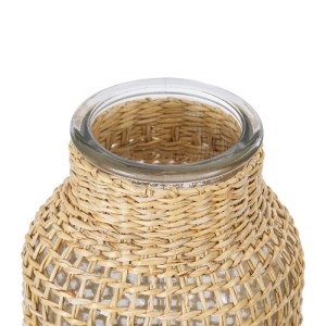 glo-35619-35619_3 GLOBOSTAR® MANDY 35619 ΔΙΑΚΟΣΜΗΤΙΚΟ ΒΑΖΟ ΓΥΑΛΙΝΟ ΔΙΑΦΑΝΟ ΜΕ ΜΠΑΜΠΟΥ Φ8.5 X Υ17CM