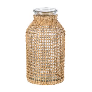 glo-35620-35620_0 GLOBOSTAR® MANDY 35620 ΔΙΑΚΟΣΜΗΤΙΚΟ ΒΑΖΟ ΓΥΑΛΙΝΟ ΔΙΑΦΑΝΟ ΜΕ ΜΠΑΜΠΟΥ Φ10.5 X Υ20CM