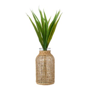 glo-35620-35620_4 GLOBOSTAR® MANDY 35620 ΔΙΑΚΟΣΜΗΤΙΚΟ ΒΑΖΟ ΓΥΑΛΙΝΟ ΔΙΑΦΑΝΟ ΜΕ ΜΠΑΜΠΟΥ Φ10.5 X Υ20CM