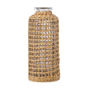 glo-35623-35623_2 GLOBOSTAR® MANDY 35623 ΔΙΑΚΟΣΜΗΤΙΚΟ ΒΑΖΟ ΓΥΑΛΙΝΟ ΔΙΑΦΑΝΟ ΜΕ ΜΠΑΜΠΟΥ Φ6 X Υ13.5CM