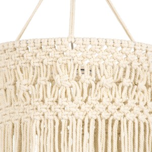 glo-36203-36203_5 GLOBOSTAR® 36203 TUNISIA BOHO ΚΑΠΕΛΟ ΦΩΤΙΣΤΙΚΟΥ- ΜΑΚΡΑΜΕ ΠΛΕΚΤΟ ΧΕΙΡΟΠΟΙΗΤΟ ΜΠΕΖ ΣΧΟΙΝΙ Μ3