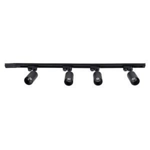 glo-60356-2659fe_60356_0 GLOBOSTAR® LEO 60356 ΜΟΝΤΕΡΝΟ ΦΩΤΙΣΤΙΚΟ ΟΡΟΦΗΣ ΜΕ ΝΤΟΥΙ 4 X GU10 AC 220-240V IP20 - ΜΑΥΡΟ 