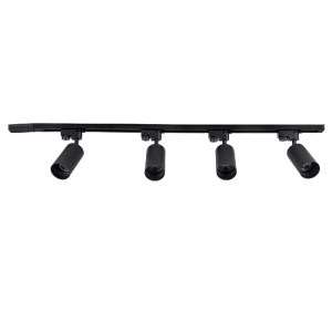 glo-60356-60356_3 GLOBOSTAR® LEO 60356 ΜΟΝΤΕΡΝΟ ΦΩΤΙΣΤΙΚΟ ΟΡΟΦΗΣ ΜΕ ΝΤΟΥΙ 4 X GU10 AC 220-240V IP20 - ΜΑΥΡΟ 