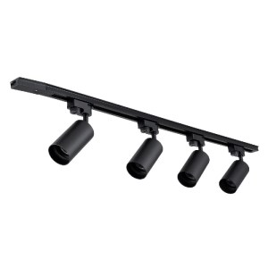 glo-60356-60356_4 GLOBOSTAR® LEO 60356 ΜΟΝΤΕΡΝΟ ΦΩΤΙΣΤΙΚΟ ΟΡΟΦΗΣ ΜΕ ΝΤΟΥΙ 4 X GU10 AC 220-240V IP20 - ΜΑΥΡΟ 