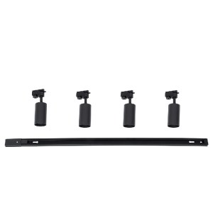 glo-60356-60356_8 GLOBOSTAR® LEO 60356 ΜΟΝΤΕΡΝΟ ΦΩΤΙΣΤΙΚΟ ΟΡΟΦΗΣ ΜΕ ΝΤΟΥΙ 4 X GU10 AC 220-240V IP20 - ΜΑΥΡΟ 