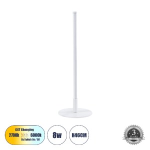 glo-60468-60468_0 GLOBOSTAR® DALUMA 60468 ΕΠΙΤΡΑΠΕΖΙΟ ΦΩΤΙΣΤΙΚΟ LED CCT 8W 880LM 200° AC 220-240V - ΕΝΑΛΛΑΓΗ