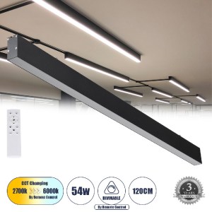 glo-61028-1-6067ff_61028_0 GLOBOSTAR® FELIX 61028-S ΓΡΑΜΜΙΚΟ ΦΩΤΙΣΤΙΚΟ ΟΡΟΦΗΣ LINEAR LED CCT 54W 6500LM 120° AC 220-2