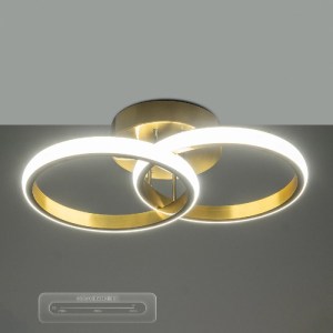 glo-61060-61060_8 GLOBOSTAR® CORA 61060 ΜΟΝΤΕΡΝΟ ΦΩΤΙΣΤΙΚΟ ΟΡΟΦΗΣ LED 18W 2160LM 300° AC 220-240V IP20 ΡΥΘΜΙΖΟΜΕΝΟ ΛΕΥΚΟ CCT ΜΕ ON/OFF 2700K/4500K/6000K - LUMILEDS SMD CHIP - ΧΡΥΣΟ