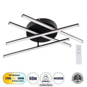 glo-61095-5dd658_61095_0 GLOBOSTAR® DRACO 61095 ΜΟΝΤΕΡΝΟ ΦΩΤΙΣΤΙΚΟ ΟΡΟΦΗΣ LED 60W 7380LM 120° AC 220-240V IP20 ΡΥΘΜ