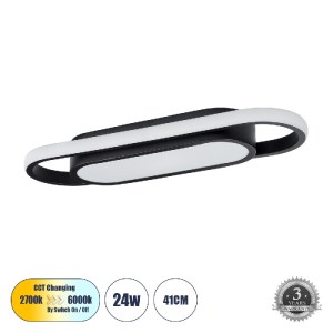 glo-61216-16d2d9_61216_0 GLOBOSTAR® IGOR 61216 ΦΩΤΙΣΤΙΚΟ ΟΡΟΦΗΣ LINEAR DESIGN LED CCT 24W 2880LM 210° AC 220-240V -