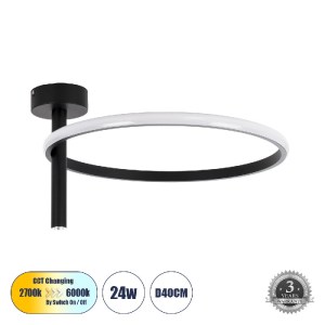 glo-61220-61220_0 GLOBOSTAR® VERONA 61220 ΜΟΝΤΕΡΝΟ ΦΩΤΙΣΤΙΚΟ ΟΡΟΦΗΣ LED 24W 2688LM 360° AC 220-240V IP20 ΡΥΘ