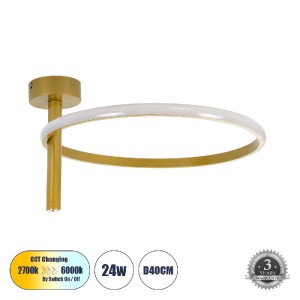 glo-61222-61222_0 GLOBOSTAR® VERONA 61222 ΦΩΤΙΣΤΙΚΟ ΟΡΟΦΗΣ ΔΑΧΤΥΛΙΔΙ-ΚΥΚΛΟΣ LED CCT 24W 2688LM 360° AC 220-2