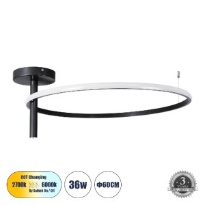 glo-61223-61223_0 GLOBOSTAR® VERONA 61223 ΜΟΝΤΕΡΝΟ ΦΩΤΙΣΤΙΚΟ ΟΡΟΦΗΣ LED 36W 4032LM 360° AC 220-240V IP20 ΡΥΘ