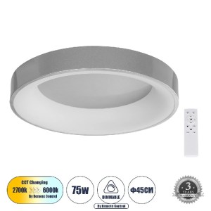 glo-61234-61234_000 GLOBOSTAR® SALEM 61234 ΜΟΝΤΕΡΝΟ ΦΩΤΙΣΤΙΚΟ ΟΡΟΦΗΣ LED 75W 8625LM 120° AC 220-240V IP20 ΡΥΘΜΙΖΟΜΕΝΟ ΛΕΥΚΟ CCT ΜΕ ΧΕΙΡΙΣΤΗΡΙΟ ΑΠΟ 2700K ΕΩΣ 6000K DIMMABLE - LUMILEDS SMD
