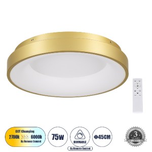 glo-61235-61235_0 GLOBOSTAR® SALEM 61235 ΜΟΝΤΕΡΝΟ ΦΩΤΙΣΤΙΚΟ ΟΡΟΦΗΣ LED 75W 8625LM 120° AC 220-240V IP20 ΡΥΘΜ