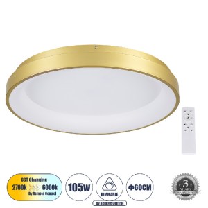 glo-61239-61239_0 GLOBOSTAR® SALEM 61239 ΠΛΑΦΟΝΙΕΡΑ ΟΡΟΦΗΣ ΔΑΧΤΥΛΙΔΙ-ΚΥΚΛΟΣ LED CCT 105W 12075LM 120° AC 220