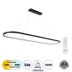 glo-61271-ec7f45_61271_0 GLOBOSTAR® BOLIVAR 61271 ΜΟΝΤΕΡΝΟ ΚΡΕΜΑΣΤΟ ΦΩΤΙΣΤΙΚΟ ΟΡΟΦΗΣ LED 54W 6210LM 360° AC 220-240