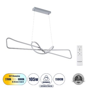 glo-61281-4ffa2a_61281_0 GLOBOSTAR® DOLORES 61281 ΚΡΕΜΑΣΤΟ ΦΩΤΙΣΤΙΚΟ ΟΡΟΦΗΣ DESIGN LED CCT 105W 11760LM 300° AC 220