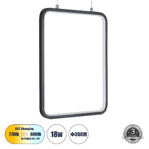 glo-61302-61302_0 GLOBOSTAR® NEROBA 61302 ΚΡΕΜΑΣΤΟ ΦΩΤΙΣΤΙΚΟ ΟΡΟΦΗΣ LINEAR DESIGN LED CCT 18W 1980LM 360° AC