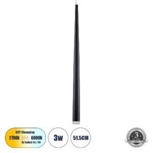 glo-61309-61309_00 GLOBOSTAR® TEARS 61309 ΚΡΕΜΑΣΤΟ ΦΩΤΙΣΤΙΚΟ ΟΡΟΦΗΣ DESIGN LED CCT 3W 330LM 180° AC 220-240V 