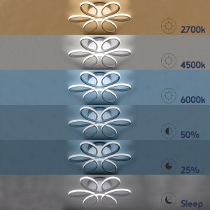 glo-61401-61401_7 GLOBOSTAR® MARGARET 61401 ΜΟΝΤΕΡΝΟ ΦΩΤΙΣΤΙΚΟ ΟΡΟΦΗΣ LED 54W 6210LM 360° AC 220-240V IP20 Ρ