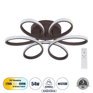 glo-61402-61402_00 GLOBOSTAR® MARGARET 61402 ΜΟΝΤΕΡΝΟ ΚΡΕΜΑΣΤΟ ΦΩΤΙΣΤΙΚΟ ΟΡΟΦΗΣ LED 54W 6210LM 360° AC 220-24