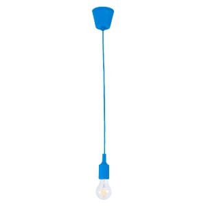 glo-61558-efa12b_91009_0 GLOBOSTAR® CABLITO 61558 ΜΟΝΤΕΡΝΟ ΚΡΕΜΑΣΤΟ ΦΩΤΙΣΤΙΚΟ ΟΡΟΦΗΣ ΜΟΝΟΦΩΤΟ 1 X E27 ΜΠΛΕ ΣΙΛΙΚΟΝΗ