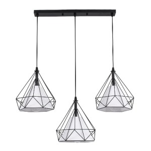 glo-61569-19ba50_61569_0 GLOBOSTAR® EIFFEL 61569 VINTAGE ΚΡΕΜΑΣΤΟ ΦΩΤΙΣΤΙΚΟ ΡΑΓΑ ΤΡΙΦΩΤΟ 3 X E27 IP20 ΜΑΥΡΟ ΜΕΤΑΛΛΟ