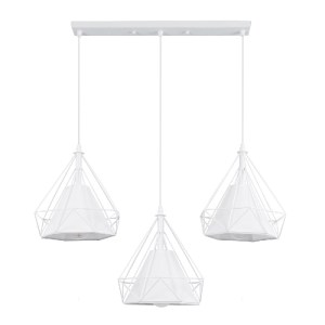 glo-61570-61570_0 GLOBOSTAR® EIFFEL 61570 VINTAGE ΚΡΕΜΑΣΤΟ ΦΩΤΙΣΤΙΚΟ ΡΑΓΑ ΤΡΙΦΩΤΟ 3 X E27 IP20 ΛΕΥΚΟ ΜΕΤΑΛΛΟ