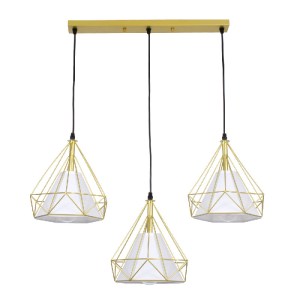 glo-61571-273d7b_61571_0 GLOBOSTAR® EIFFEL 61571 VINTAGE ΚΡΕΜΑΣΤΟ ΦΩΤΙΣΤΙΚΟ ΡΑΓΑ ΤΡΙΦΩΤΟ 3 X E27 IP20 ΧΡΥΣΟ ΜΕΤΑΛΛΟ