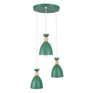 glo-61575-61575_0 GLOBOSTAR® AVA 61575 ΜΟΝΤΕΡΝΟ ΚΡΕΜΑΣΤΟ ΦΩΤΙΣΤΙΚΟ ΚΑΜΠΑΝΑ ΤΡΙΦΩΤΟ 3 X E27 IP20 ΠΡΑΣΙΝΟ ΜΕΤΑ