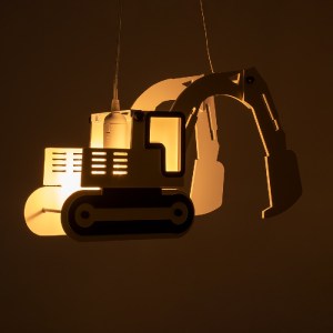 glo-61579-61579_2 GLOBOSTAR® EXCAVATOR 61579 ΠΑΙΔΙΚΟ ΚΡΕΜΑΣΤΟ ΦΩΤΙΣΤΙΚΟ ΦΙΓΟΥΡΑ ΜΟΝΟΦΩΤΟ 1 X E27 IP20 ΚΙΤΡΙΝ