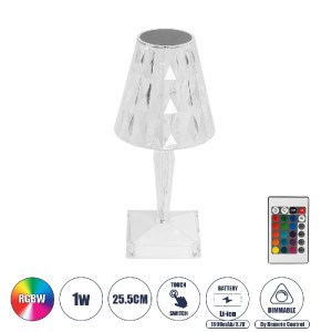 glo-62042-62042_0.webp GLOBOSTAR® CRYSTAL 62042 ΜΟΝΤΕΡΝΟ ΕΠΙΤΡΑΠΕΖΙΟ ΦΩΤΙΣΤΙΚΟ ΠΟΡΤΑΤΙΦ LED 1W 100LM 360° DC 5V U