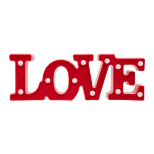 glo-76548-76548_4 GLOBOSTAR® 76548 ΚΟΚΚΙΝΟ ΜΟΝΤΕΡΝΟ ΕΠΙΤΡΑΠΕΖΙΟ ΔΙΑΚΟΣΜΗΤΙΚΟ ΦΩΤΙΣΤΙΚΟ LED ΣΗΜΑΝΣΗΣ LOVE 2W 