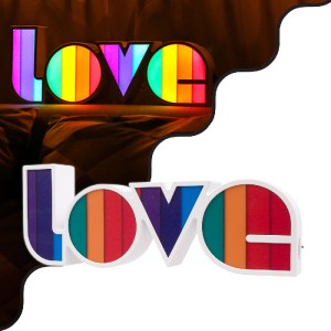 glo-76550-5486c5_76550_0 GLOBOSTAR® 76550 ΜΟΝΤΕΡΝΟ ΕΠΙΤΡΑΠΕΖΙΟ ΔΙΑΚΟΣΜΗΤΙΚΟ ΦΩΤΙΣΤΙΚΟ LED ΣΗΜΑΝΣΗΣ COLORS LOVE 2W Μ