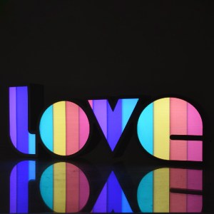 glo-76550-76550_10 GLOBOSTAR® 76550 ΜΟΝΤΕΡΝΟ ΕΠΙΤΡΑΠΕΖΙΟ ΔΙΑΚΟΣΜΗΤΙΚΟ ΦΩΤΙΣΤΙΚΟ LED ΣΗΜΑΝΣΗΣ COLORS LOVE 2W Μ